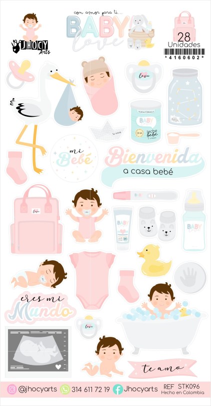 STK096 STICKERS DISEÑO ISA BABY LOVE